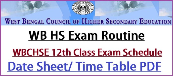 WB HS Exam 2023 Exam Routine/Time Table