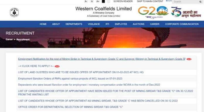 Coalfields Limited Recruitment 2023 | Online Application Link