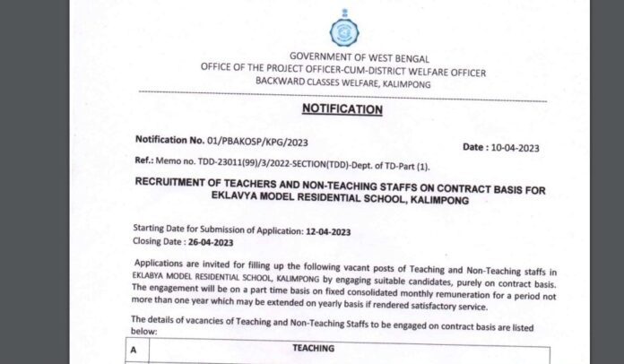 WB Primary Teacher Recruitment