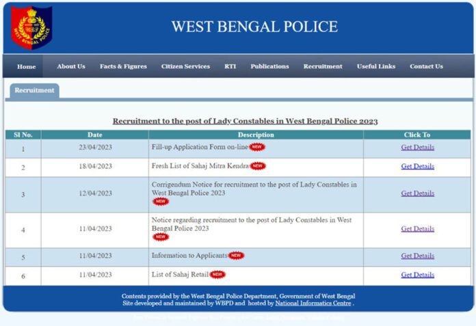 WBP Lady Constable Recruitment 2023 for 1420 Vacancies (Apply Link)